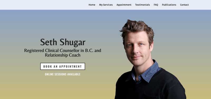 Comme Toi Site Web WordPress pour Seth Shugar